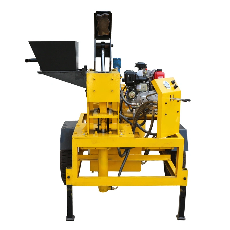 Ecological Hydraulic Manual Diesel Soil Clay Earth Interlocking Brick Block Making Machine