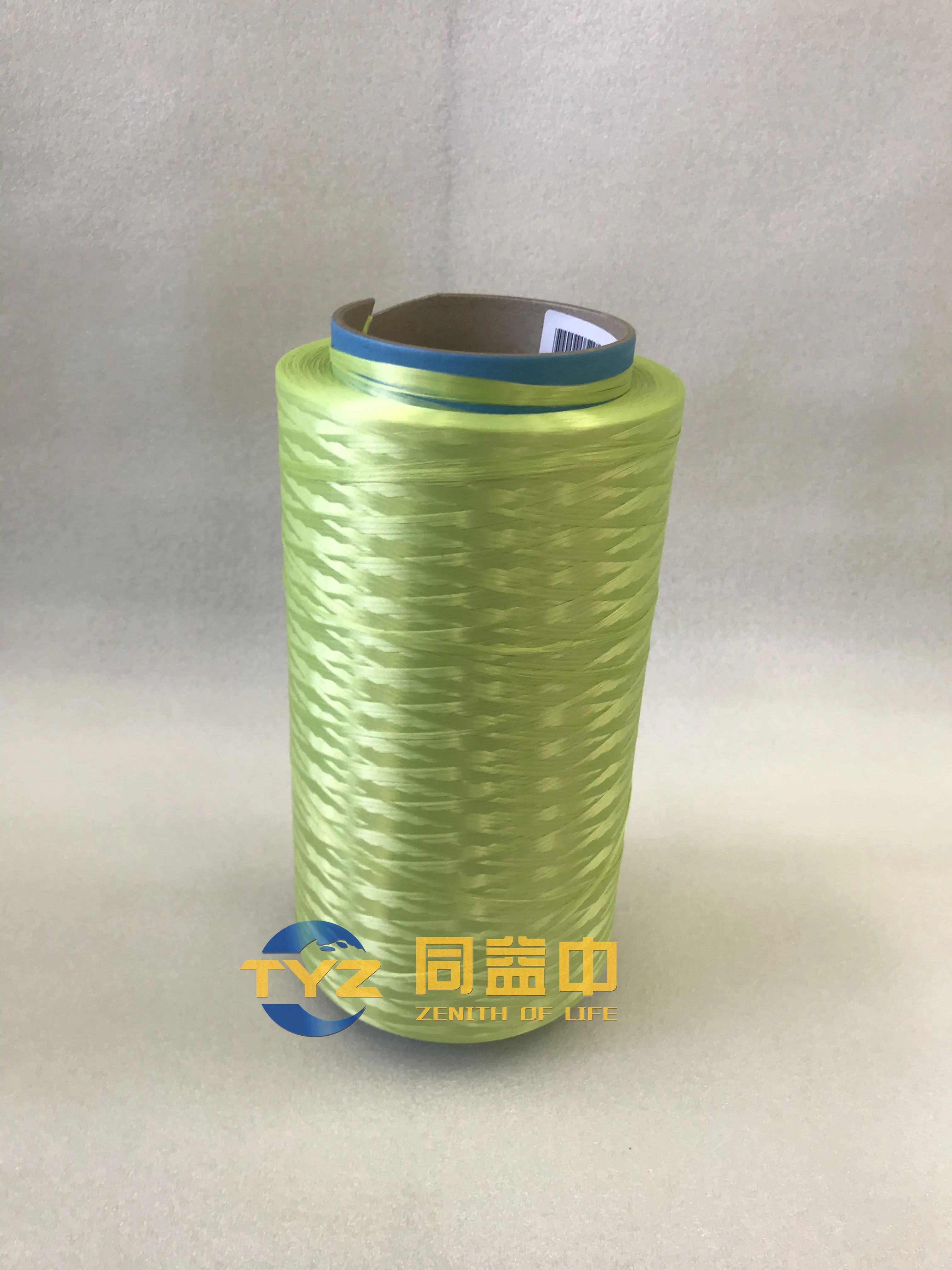 Fibra de alta tenacidade de UHMWPE 1760decitex com a cor verde para cordas de amarração
