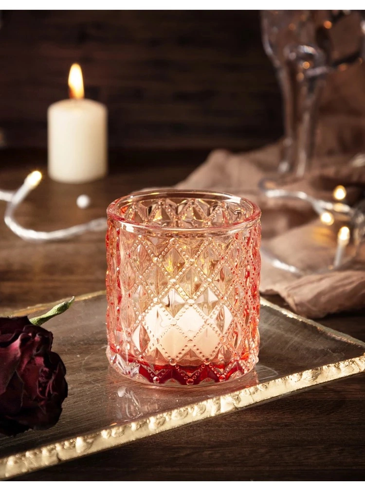 Hot Sale Glass Candle Holder Glass Bottle Light Luxury Candle Gift Set