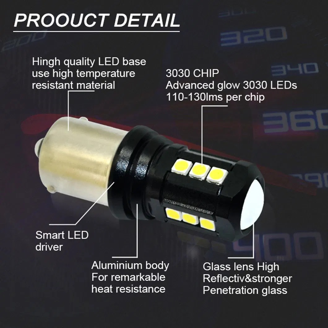 G-View 17SMD 12-18V 1156 Strobe T20 Bulb Signal Light for Car 1157 LED ODM