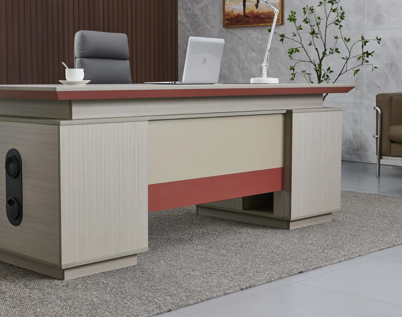 Neue Moderne Büromöbel Neueste Schreibtisch Luxus Bürotisch Designs CEO Executive Desk Manager L geformter MDF-Tisch