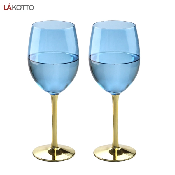 Color Wine Glass Purchase Price Crystal Glass Goblet Custom Logo Blue Goblet