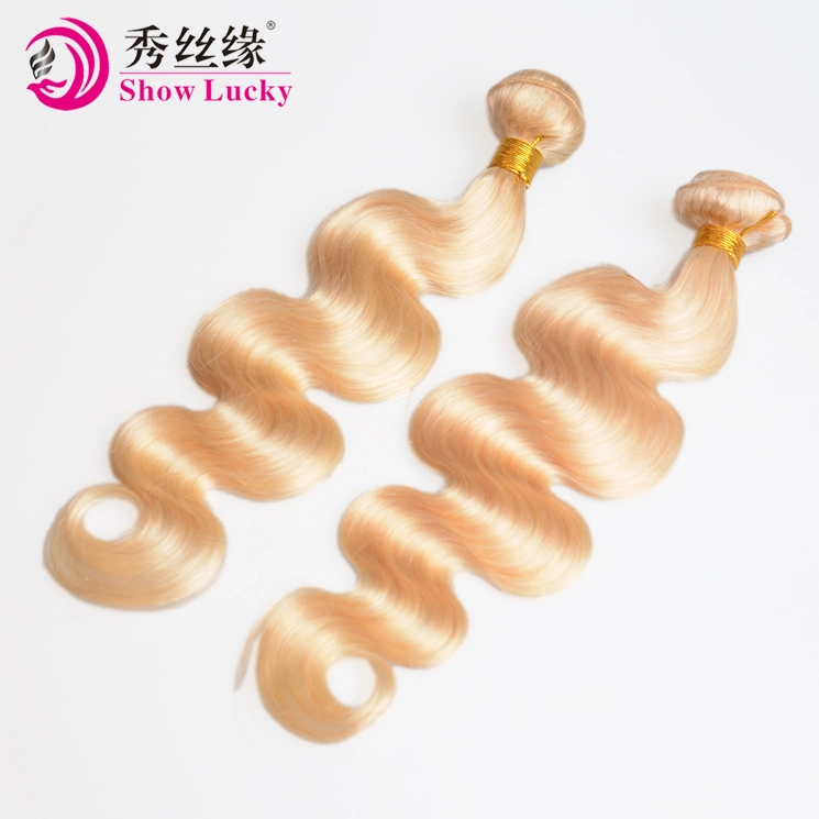 Natural Body Wave Blonde Color 613# Hair Extension Virgin Cambodian Human Hair Products