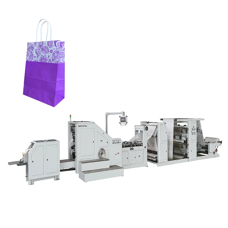 Lsb-450L+Lst-41400 Roll Feeding Flexo Printing Square Bottom Paper Bag Making Machine for Sale
