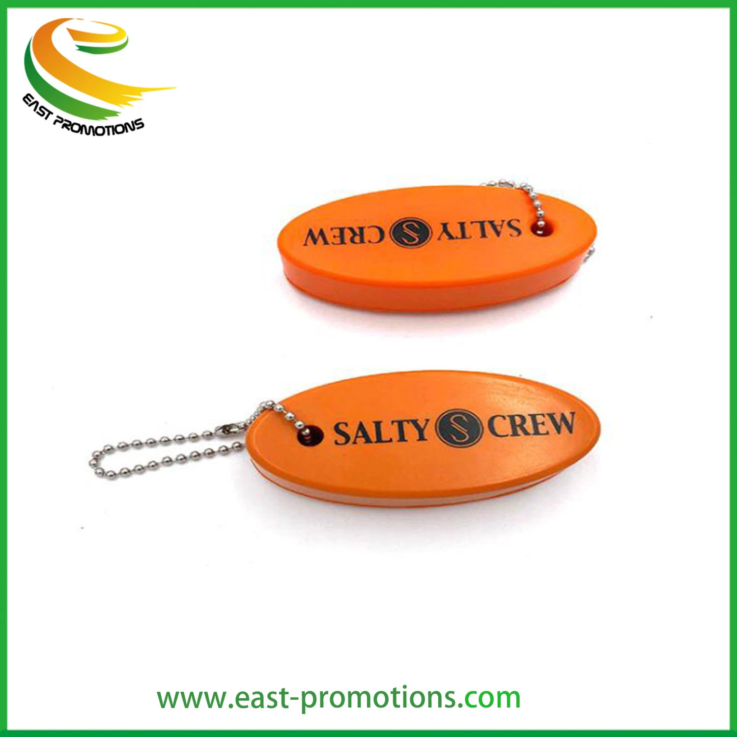 Manufacturer Custom Oval Round Shape EVA Foam Floating Boat Keychain Key Holder with Logo Printing