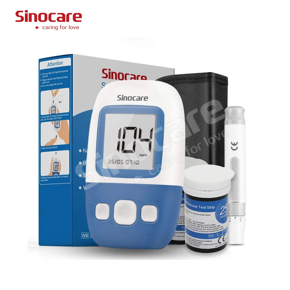 Sinocare Glucose Meter Electronic Blood Glucose Meter Monitor Diabetes Wholesale Diabetic Glucose Test Strip for Glucometer