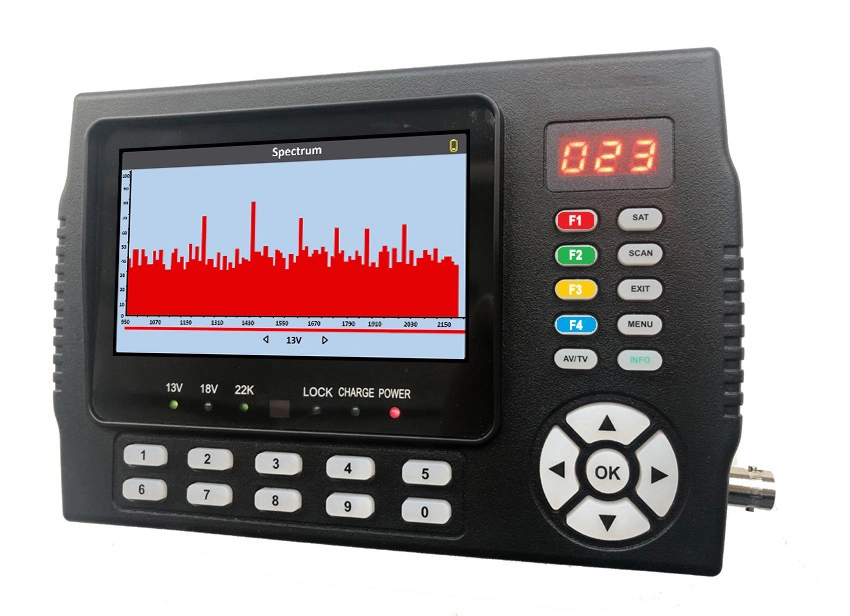 Récepteur satellite HD 4.3 pouces avec spectre à alimentation directe en usine Analyseur