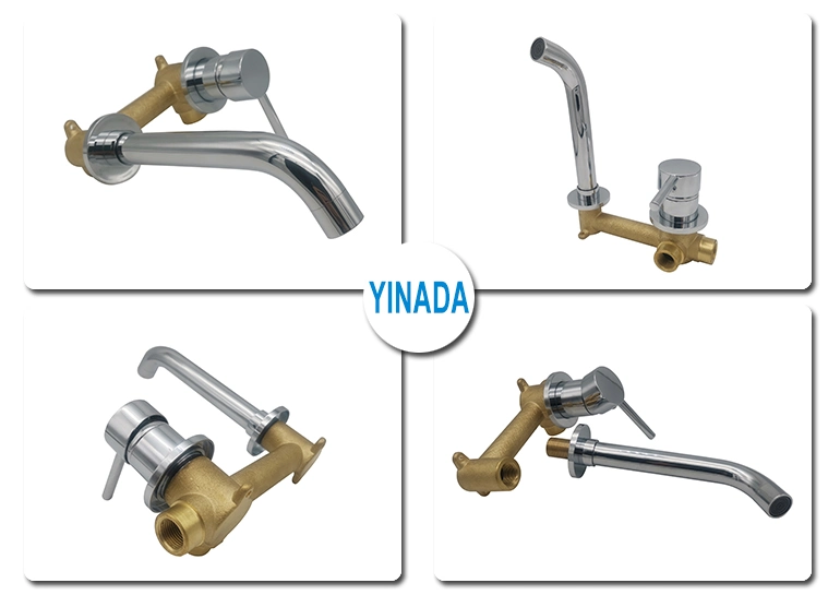 Innada in-Wall Single Handle Lavatory Basin Faucet Wall Mounted Single Handle Tap Mixer Na8358