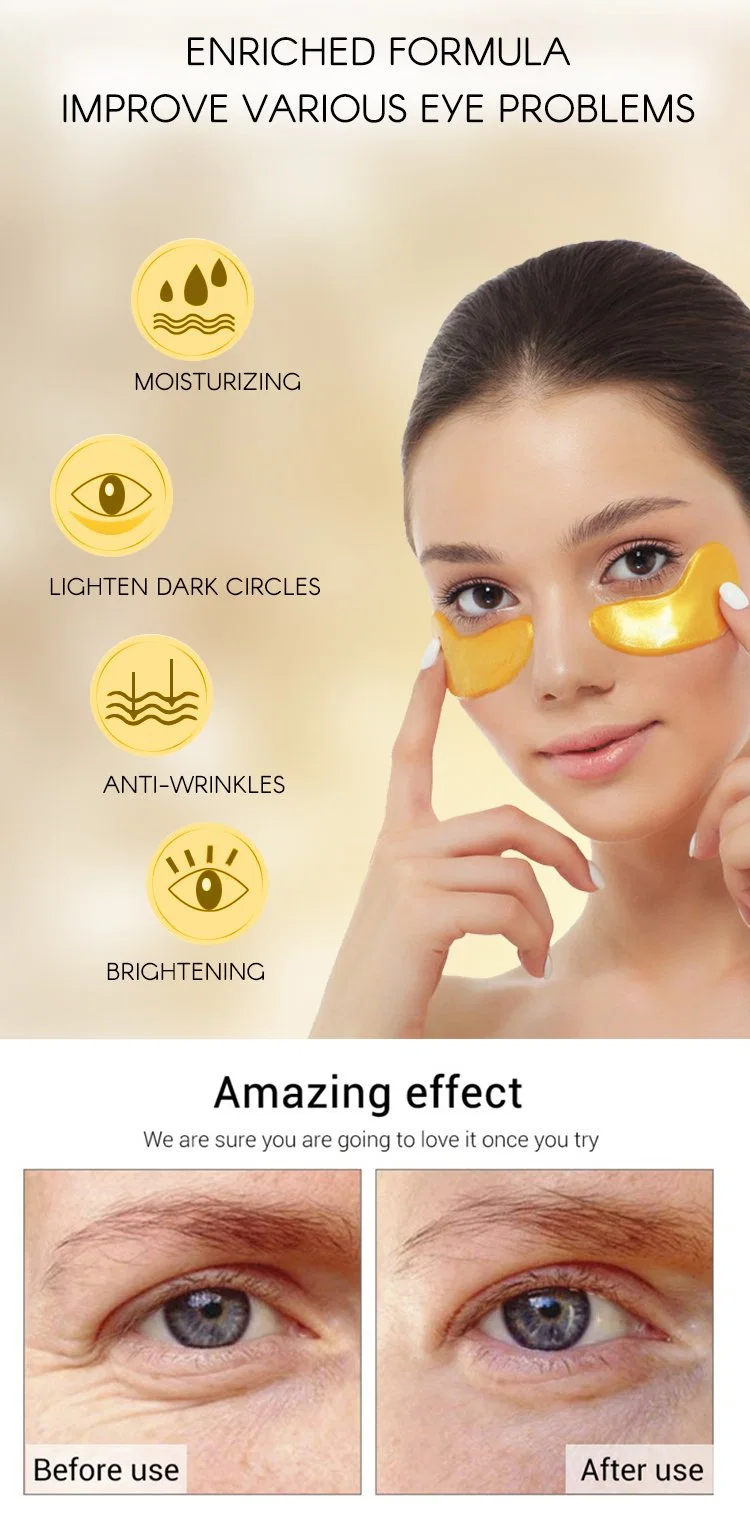 Natural Ooganic Collagen 24K Gold Hyaluronic Acid Whitening Eye Mask