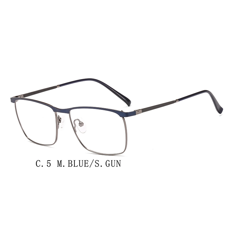 Wenzhou 5 couleurs mode unisexe sécurité Rim rectangulaire Full Frame Lunettes optiques Lunettes de métal