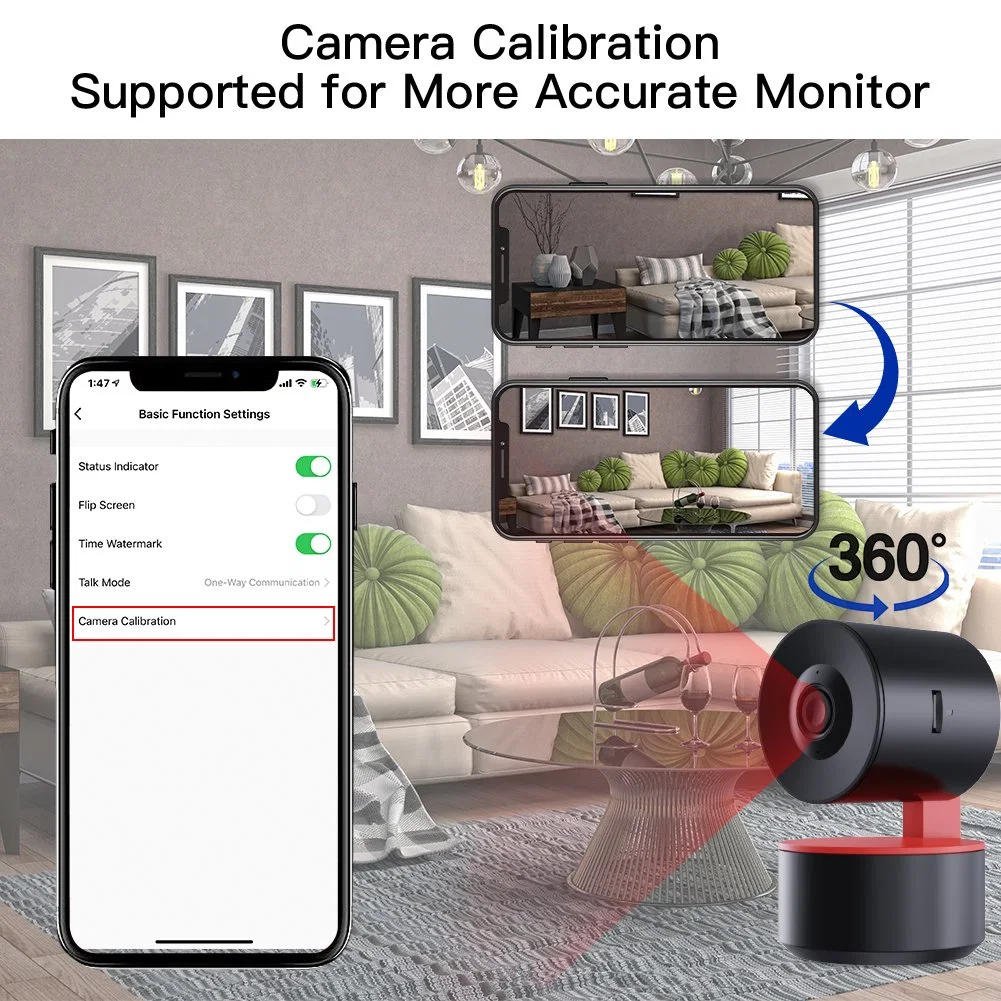 Tuya Caméra IP WiFi Indoor Smart Automatic Tracking 1080P Caméra de sécurité sans fil de détection de l'IA humaine pour la maison de la surveillance Smart APP de la vie de la télécommande