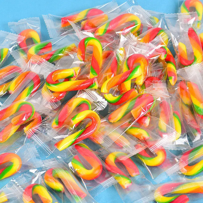 6.5g Christmas Candy Does Not Hurt The Teeth Combinations Fruit Flavor Candy Cane