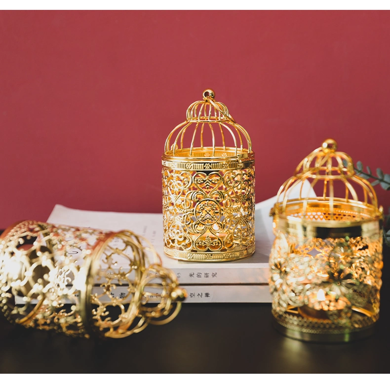 Oco Birdcage suporte para velas castiçal Ing decoração lanterna