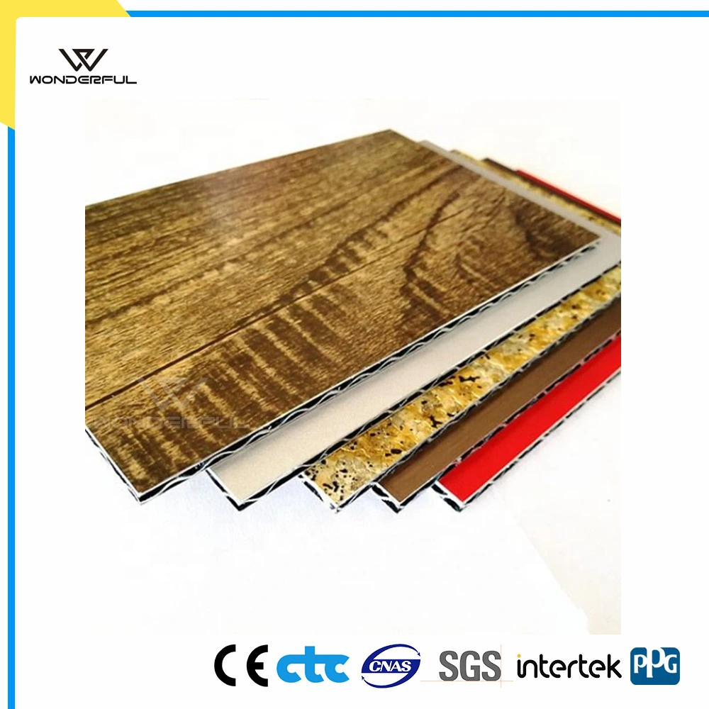 PVDF Coating Fireproof Facade Sandwich Core Composite Panel Exterior Wall