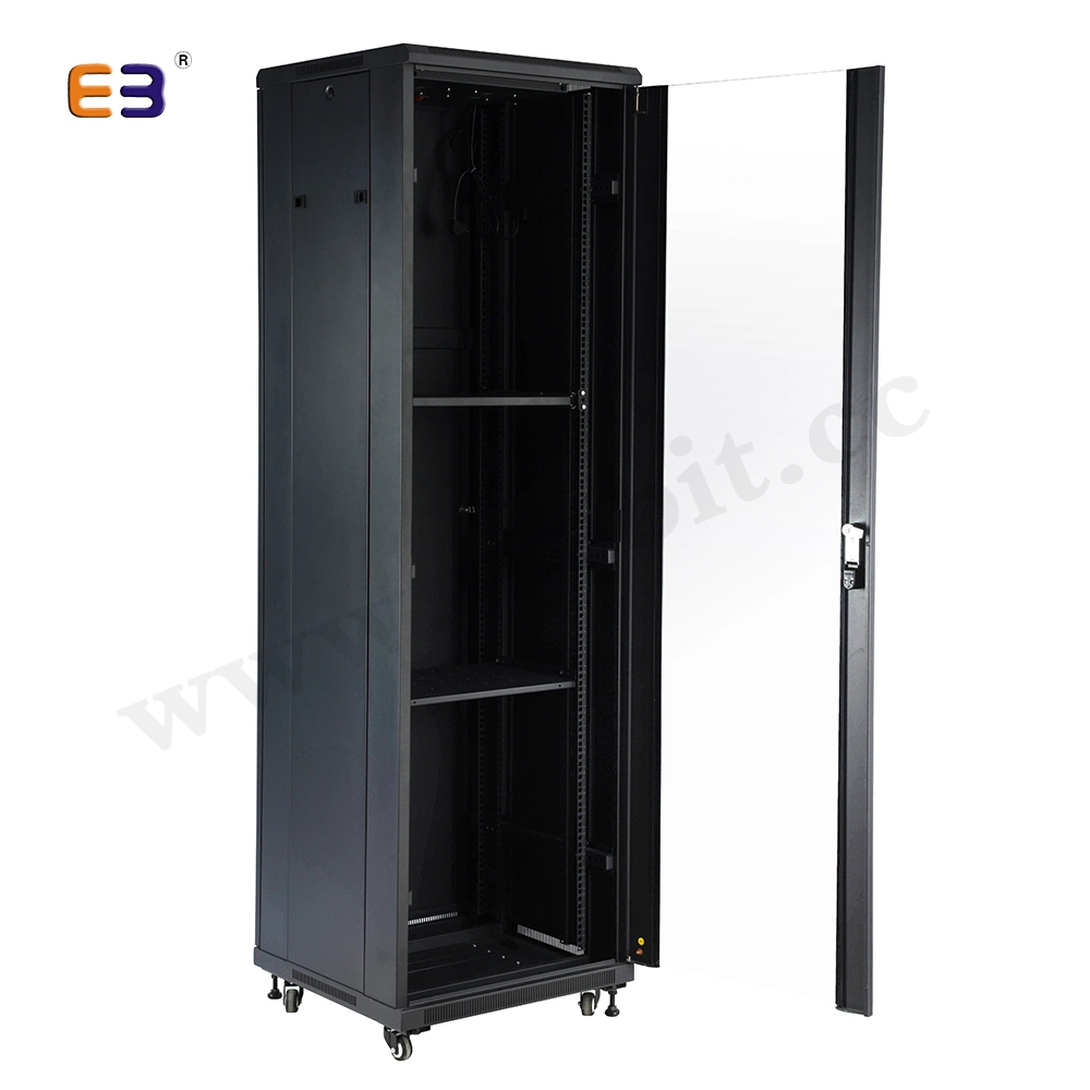 19 Inch Knock Down Packed Front Glass Door Server Rack Cabinet