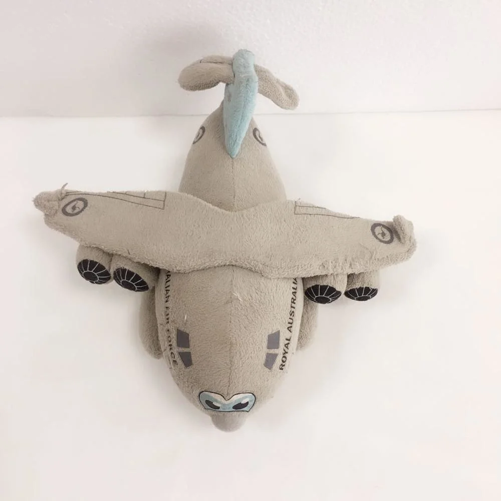 Lovely Cute Plush Fly Air Plane Toys with Grey Printed