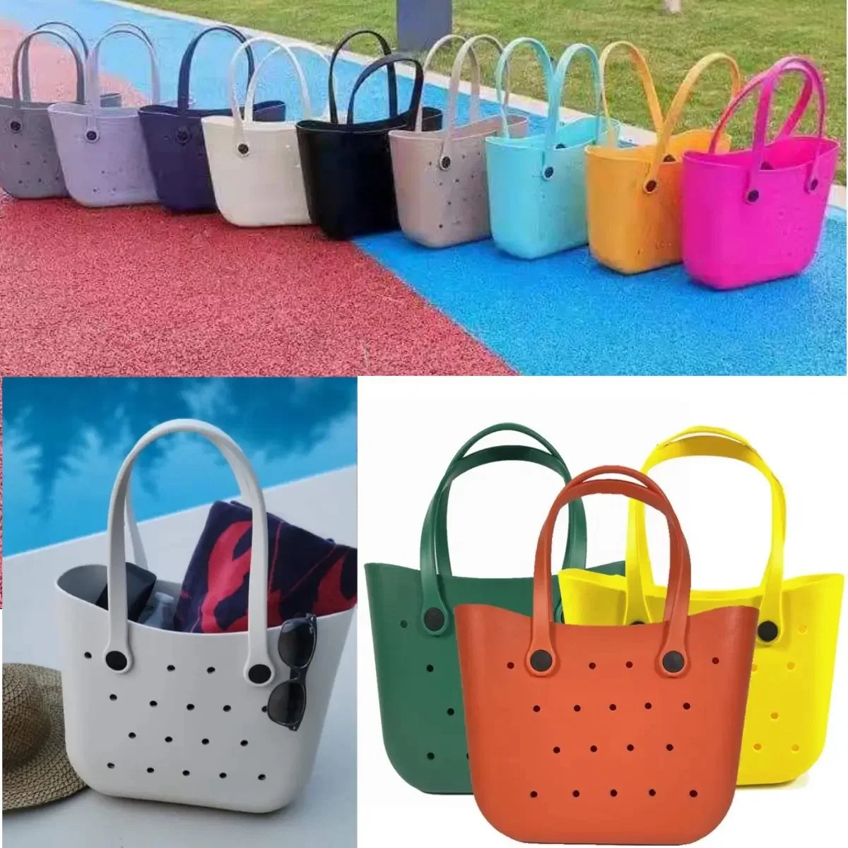 Fashion Women Beach Handbag Factory Wholesale/Supplier EVA Charms Tote Jelly Shoulder Bag