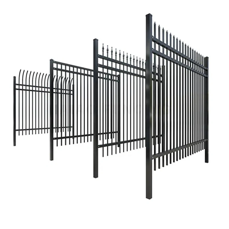 Decorative Black Powder Coated Wrought Iron Garden Garrison Fence