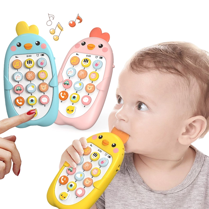 Early Learning Baby Mobile Phone Toy Music Light Analog Call Plastic Cellphone Chinese and English Bilingual Toy Phone for Kid