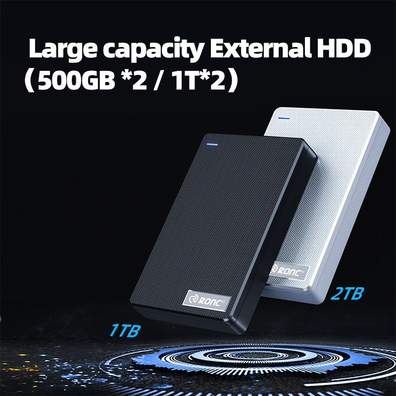 500GB 1TB 2TB Tragbare Festplatte, externe Festplatte, USB 3,0 für PC und Mac, Plug &amp; Play Ready