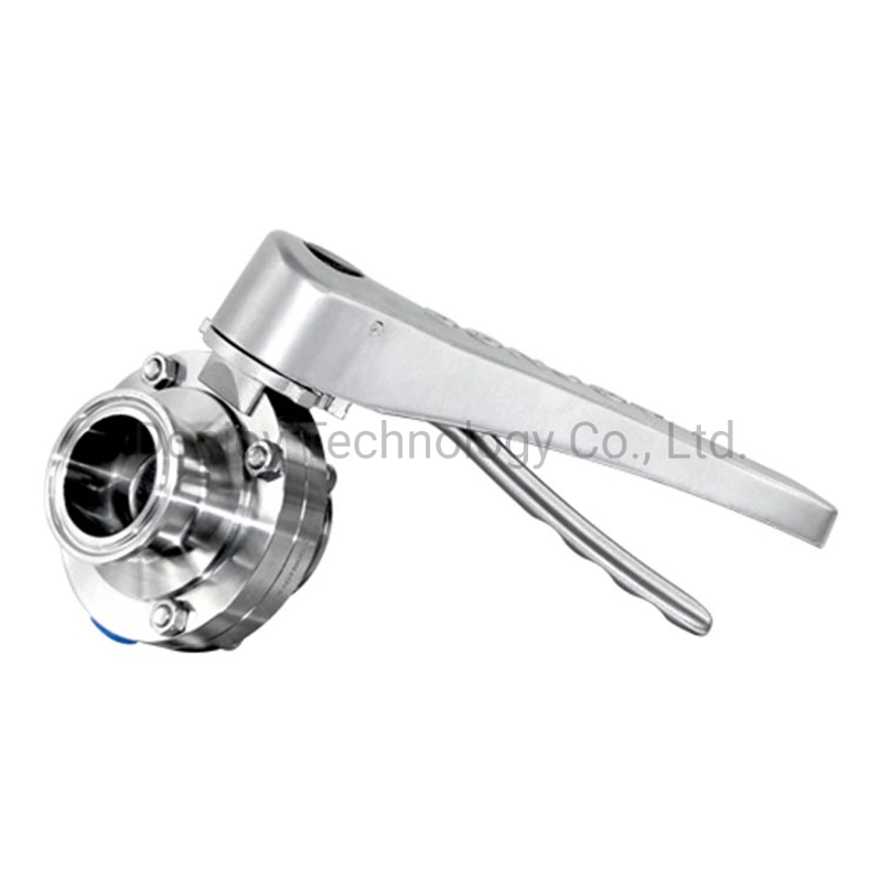 Stainless Steel Manual Butterfly Sanitary Valve With Multi-Position Handle