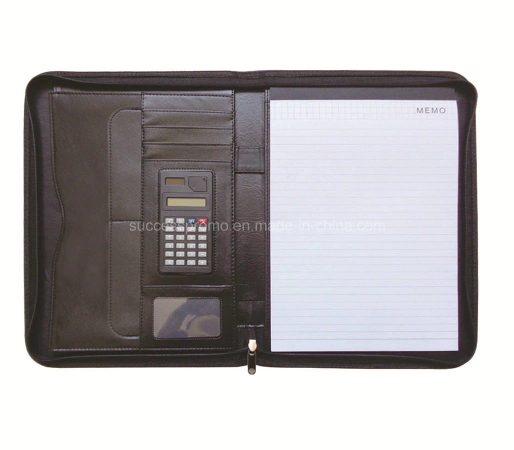 Customized Popular High Quality Zipper Portfolio File Folder