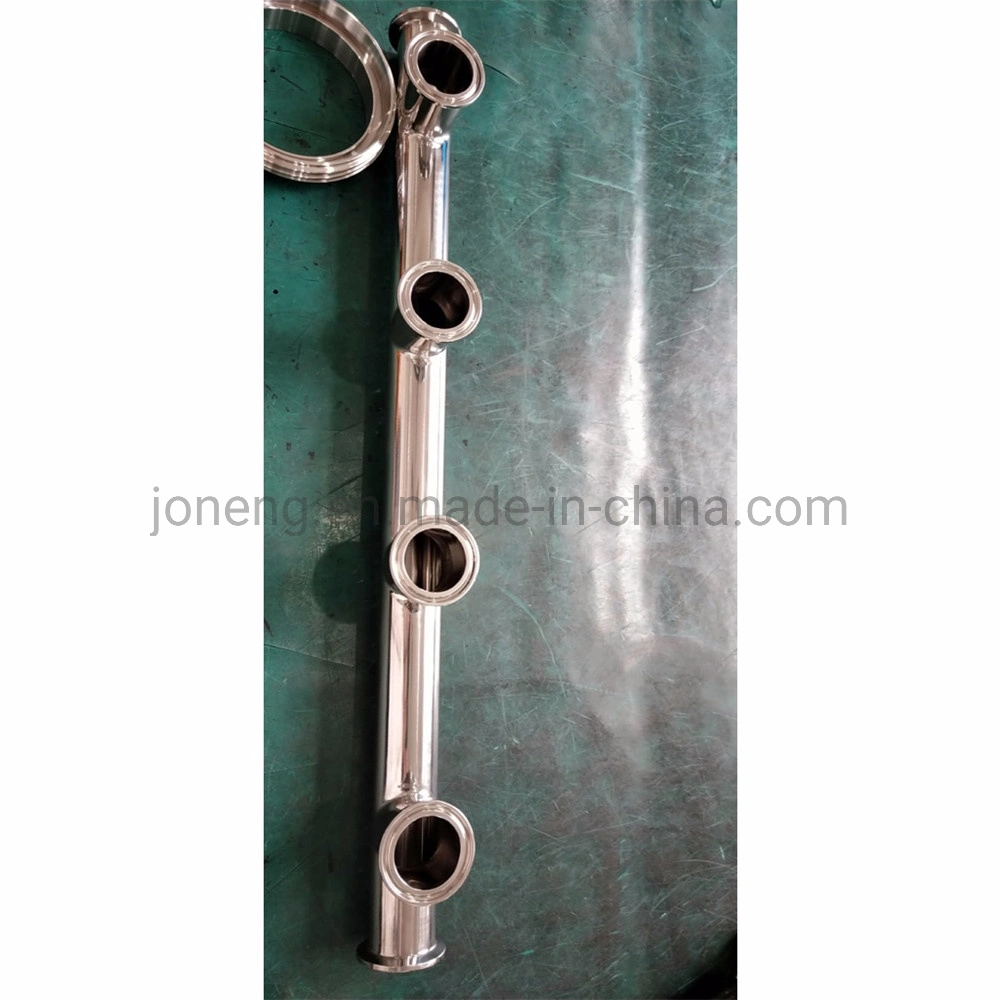 Stainless Steel Sanitary Unstandard Tri-Clamp 6 Ports Manifold for Water Supply System