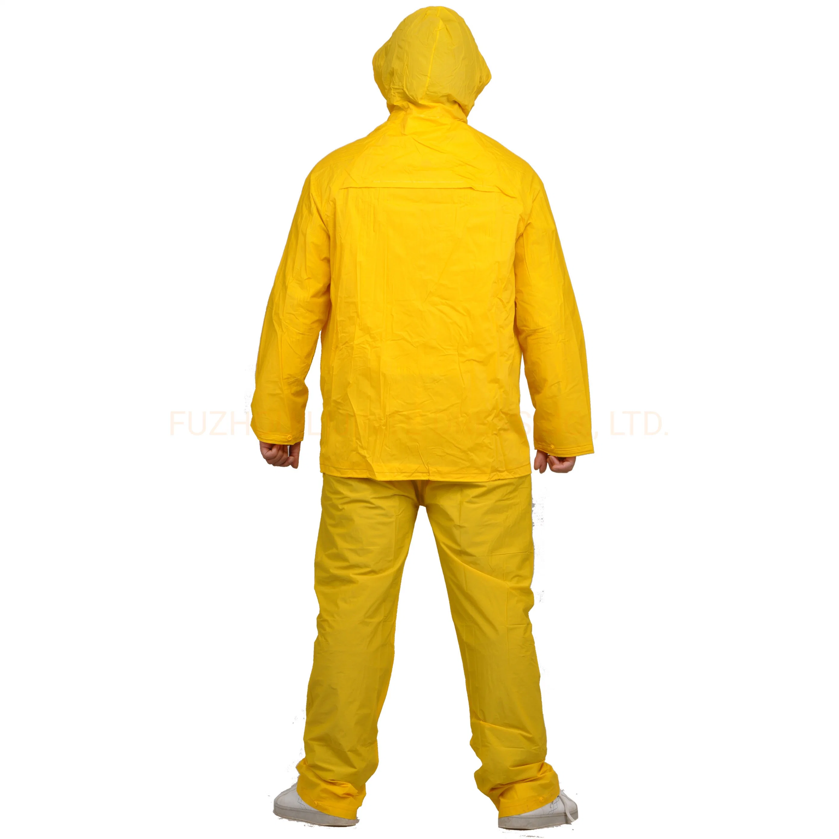 Men PVC Rainwear Reflective Safety Workwear Waterproof Suit