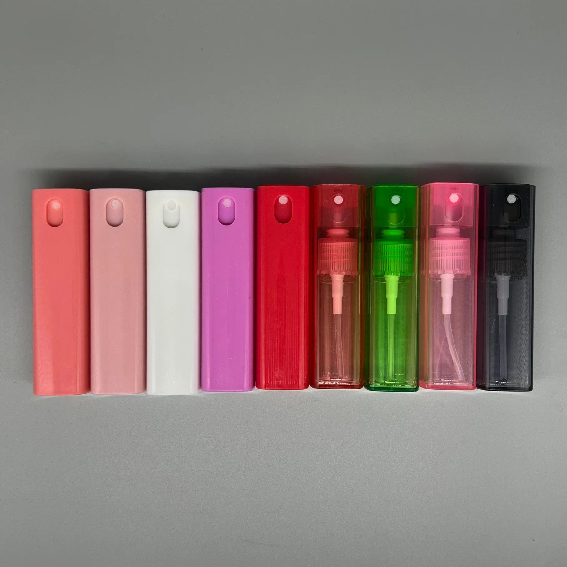 10ml Sprayer Pump Square Shape All Plastic Perfume Pen Cosmetic Bottle