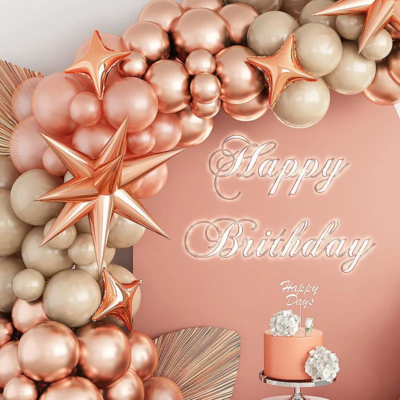 Großhandel/Lieferant Retro Farbe Rose Gold Ballon Set Geburtstagsparty Hochzeit Anordnung Öffnungsbogen Aufblasbare Ballons