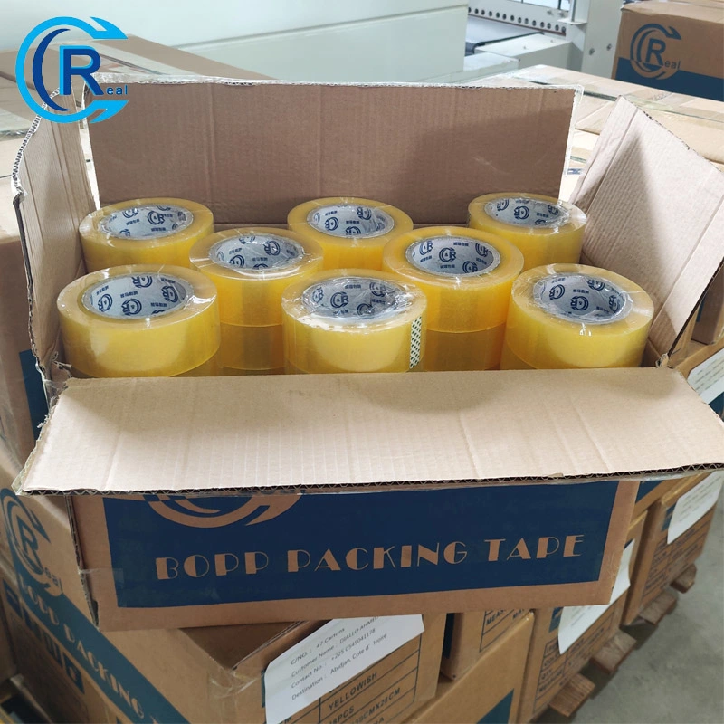 BOPP OPP Custom Acrylic Strong Clear Transparent Packaging Adhesive Gum Film Jumbo Rolls Packaging Box Sealing Packing Tape