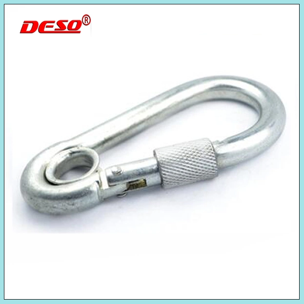 Spring Carabiner Steel Screw Snap Hook with Eye DIN5299 E