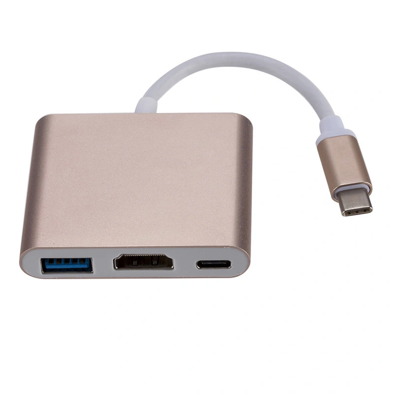 Tipo C 3-en-1 Multifunción de acoplamiento USB Hub Converter