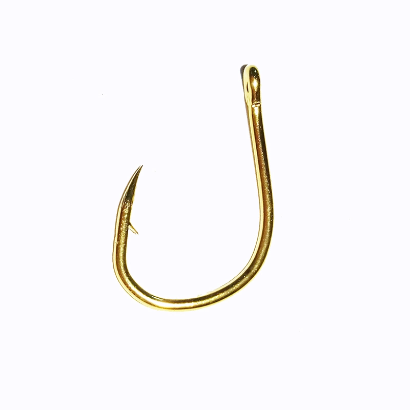 Iseama Anillo Gancho de pesca con cebo de color dorado titular de la carpa de acero al carbono aparejos de pesca accesorios