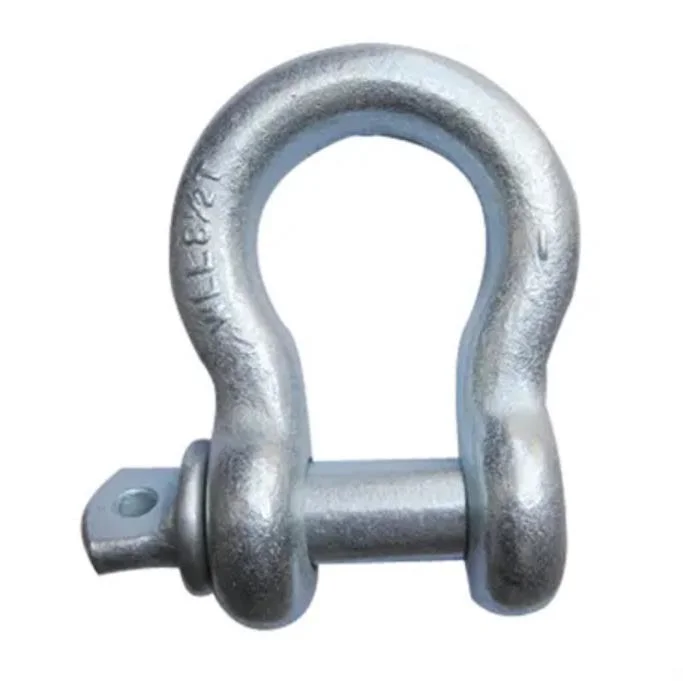 Carbon Steel D Shaped Shackle Rigging for Line Fitting with Safety Pin