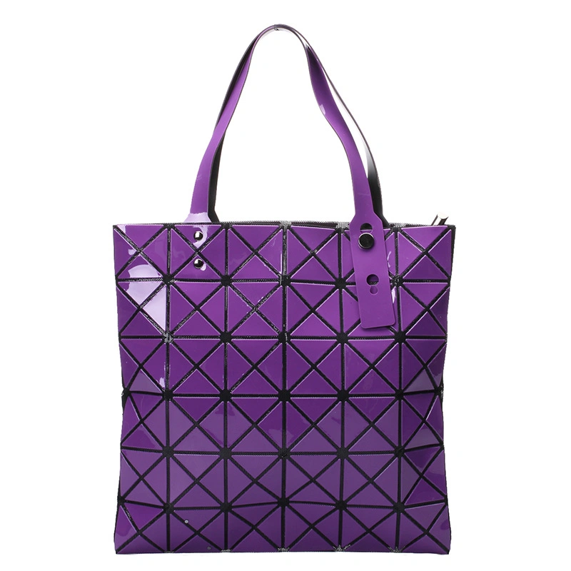 Fashion Travel Luminous Rhombus Geometric Shoulder Tote Bag