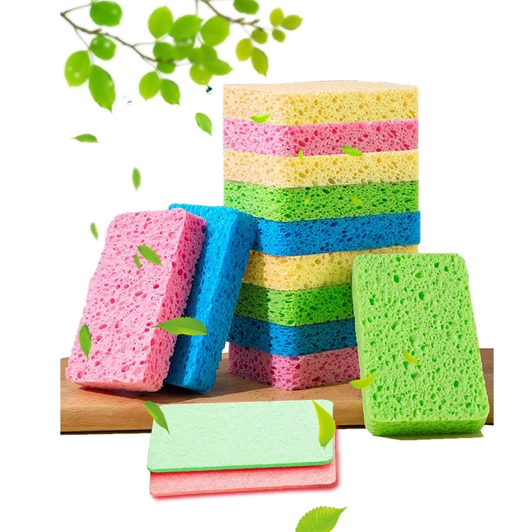 Organic Cellulose Sponge Scouring Pad Biodegradable Dish Wash Eco-Friendly Sponge Cloth