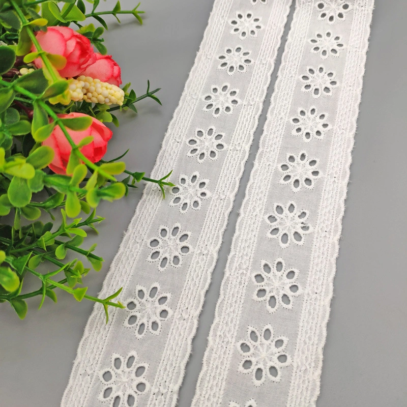 China Supplier New Come Cotton Embroidery Lace for Decoration, Clothing, Wedding Dress, Home Texitle, with Good Quality and Cheap Price