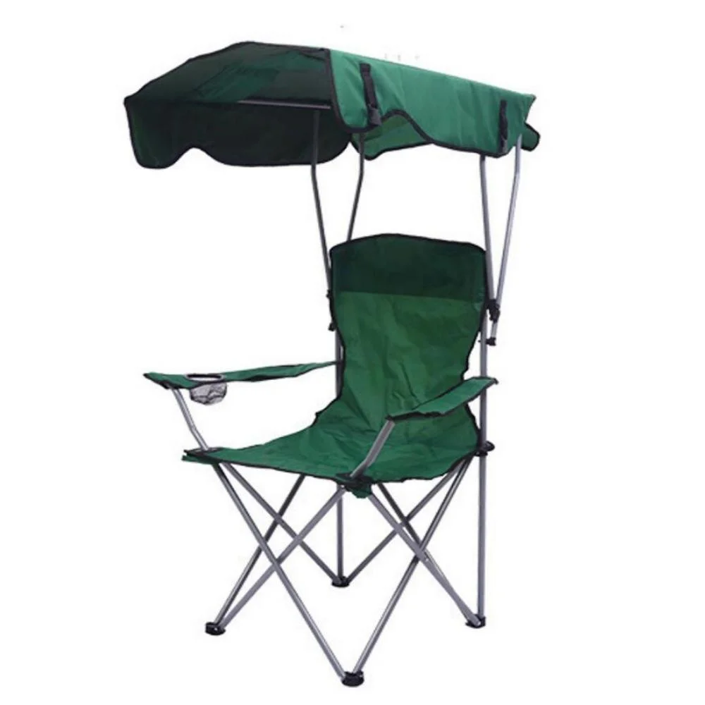 Portable Folding Beach Chair with Lift and Umbrella Fishing Stool Camping Accessories Furniture Outdoor Oxford Cloth Bl20333