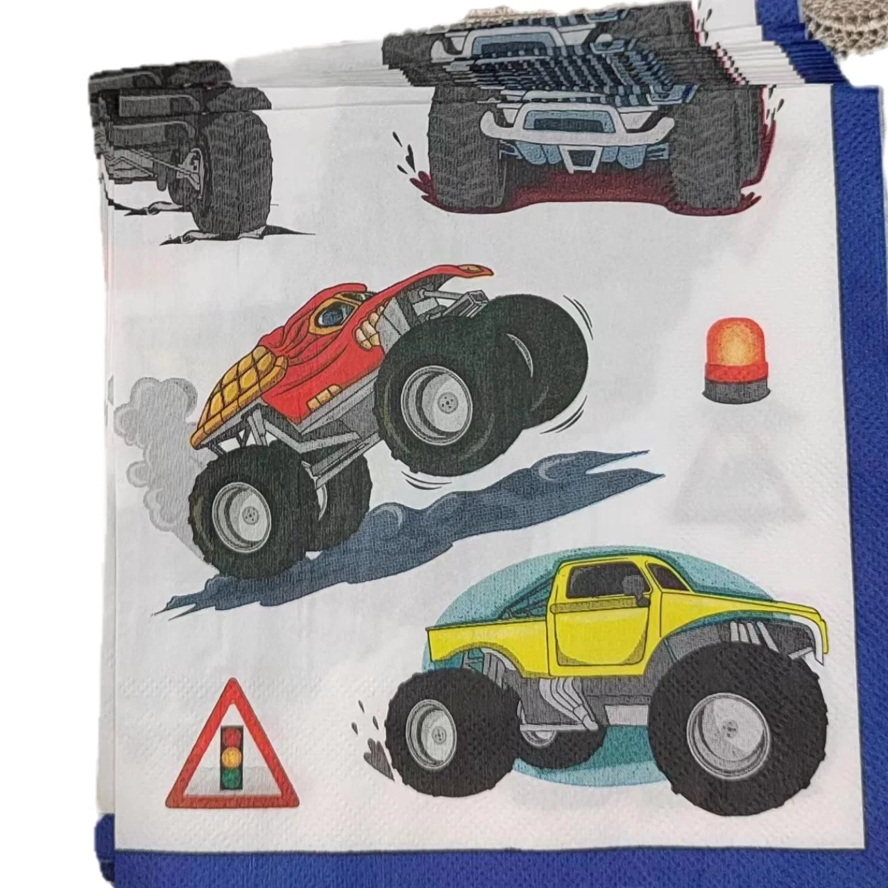 Children's Theme Cars Daily Party Customization Paper Napkins Restaurant Used Paper Napkin