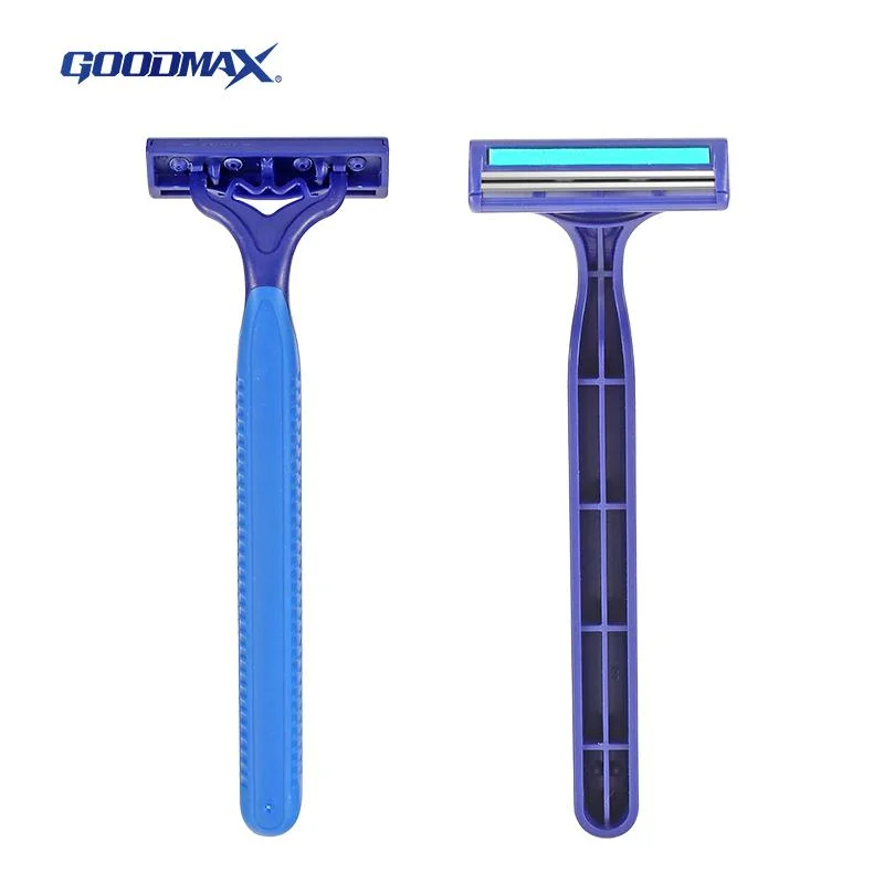 Good Quality Twin Blade Disposable Razor (Rubber and Plastics Handle)