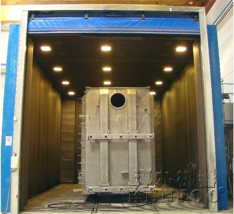 China Automatic Recovery System Sand Blasting Chamber Room