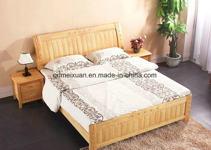 Solid Wooden Bed Modern Double Beds (M-X2309)