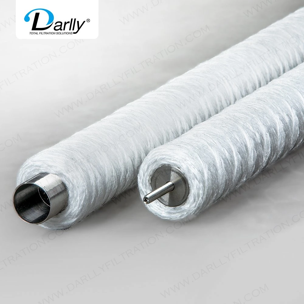 60 / 70" longitud Backwashable filtros de agua industrial de 5 micras herida cadena PP cartucho de filtro de agua