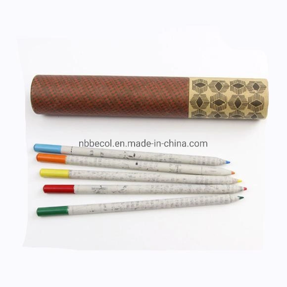 Eco Friendly Recycled Paper Colored Pencil Drawing Pencil Set