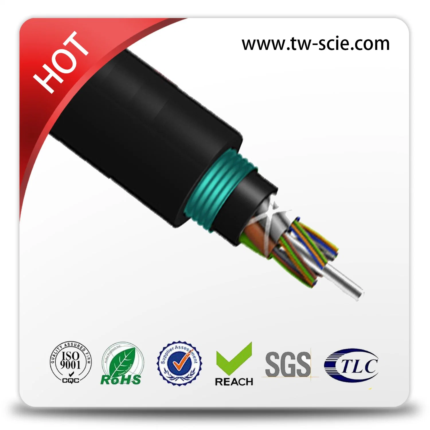 Underground Fiber Cable GYTY53 Loose Tube Fiber Optic Cable-G