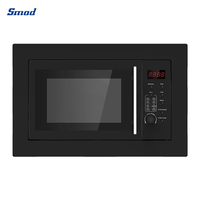 Smad 28L 900W Inbuilt Black Ss Cavity Built in Microwave Oven with Grill