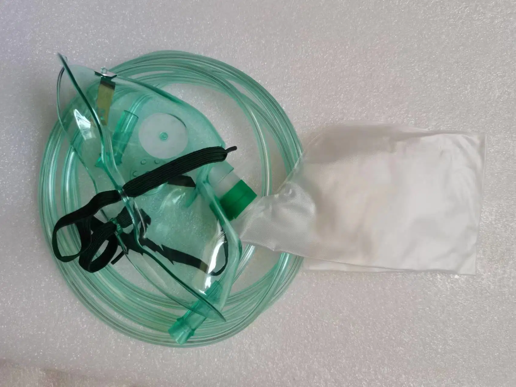 Medical Disposable Green Non-Rebreather Oxygen Mask with Reservoir Bag