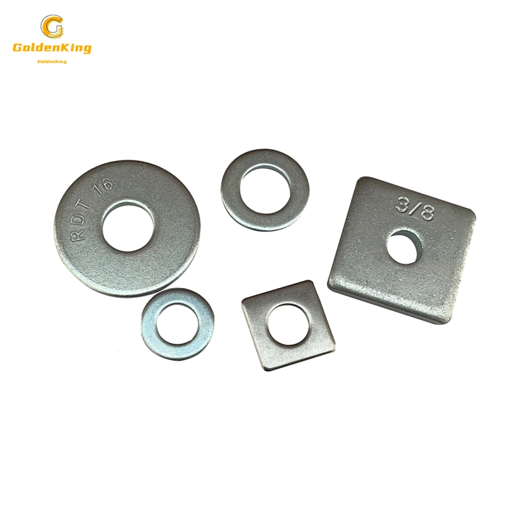 White Zinc Q235 Grade 4.8 DIN436 Metal Square Plain Washer