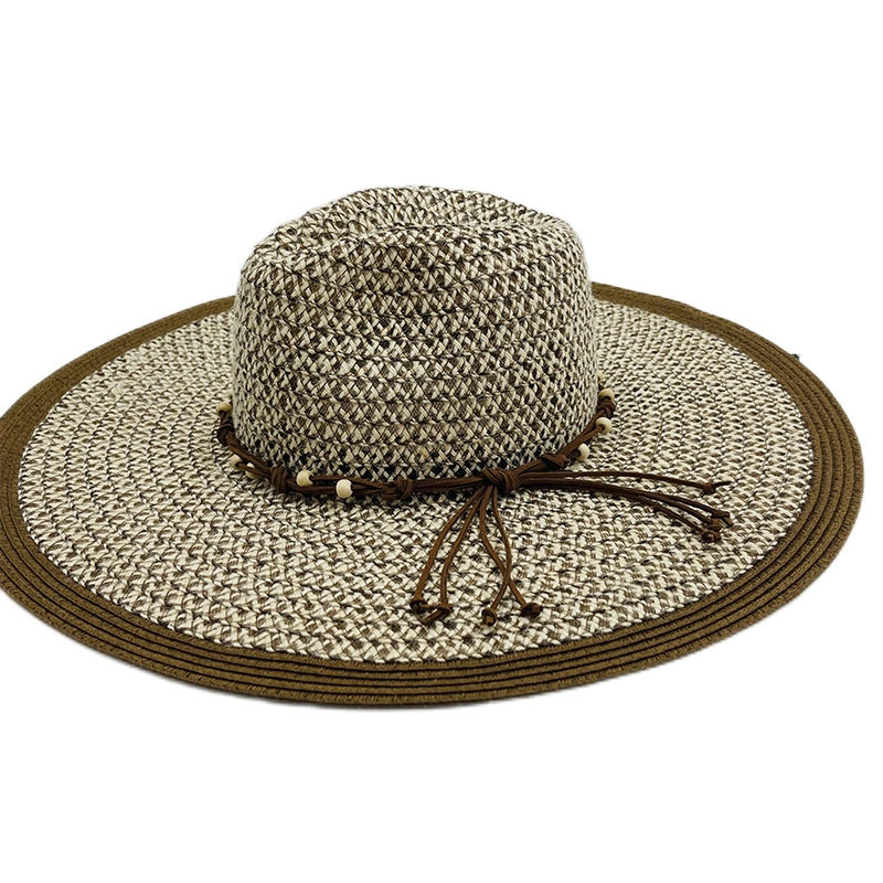 Fashion Hats Women Lady Multi Mixed Braid Floppy Paper Summer Hat Wholesale/Supplier Straw Hat for Travel